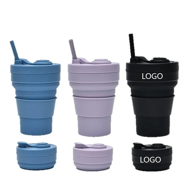 12oz Collapsible Silicone Cup Heat Resistant Leakproof