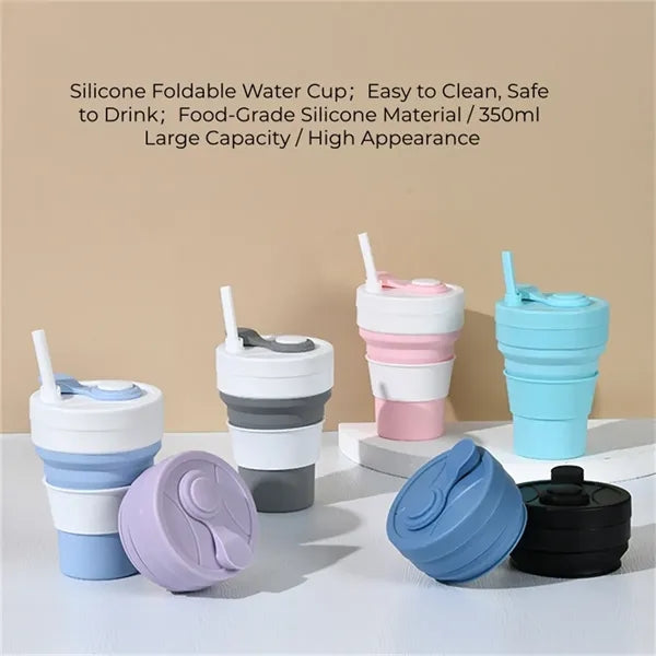 12oz Collapsible Silicone Cup Heat Resistant Leakproof