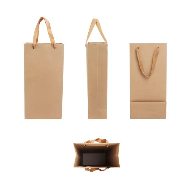 Two Bottle Paper Wine Gift Bag 6.7"x3.5"x13.8"