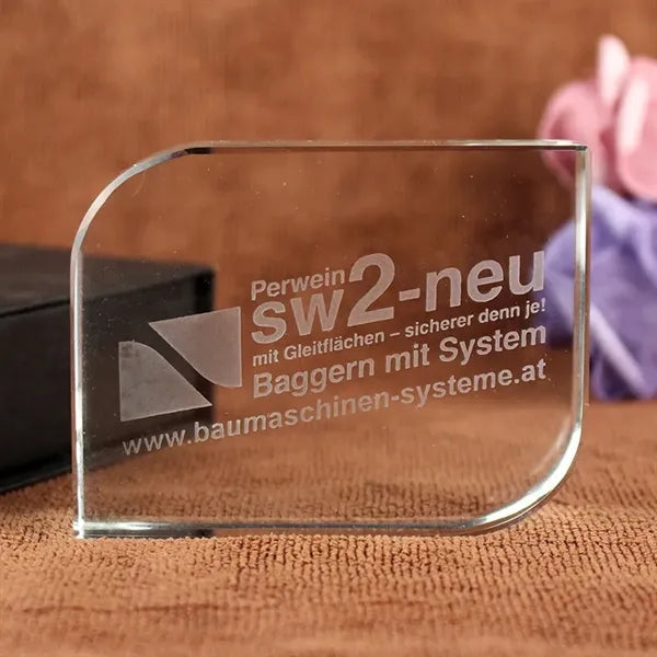 Square Crystal Paperweight