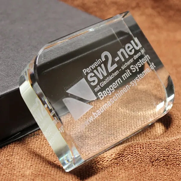 Square Crystal Paperweight