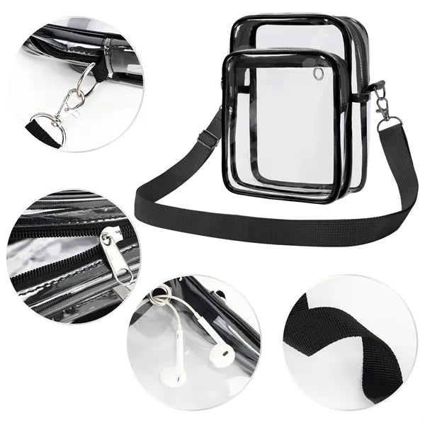 Clear PVC Crossbody Shoulder Bag