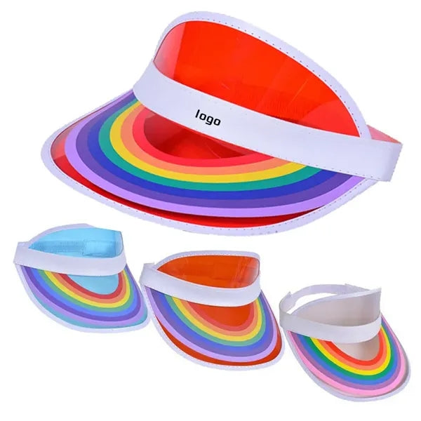 Rainbow Sun Visor - Empty Top Hat