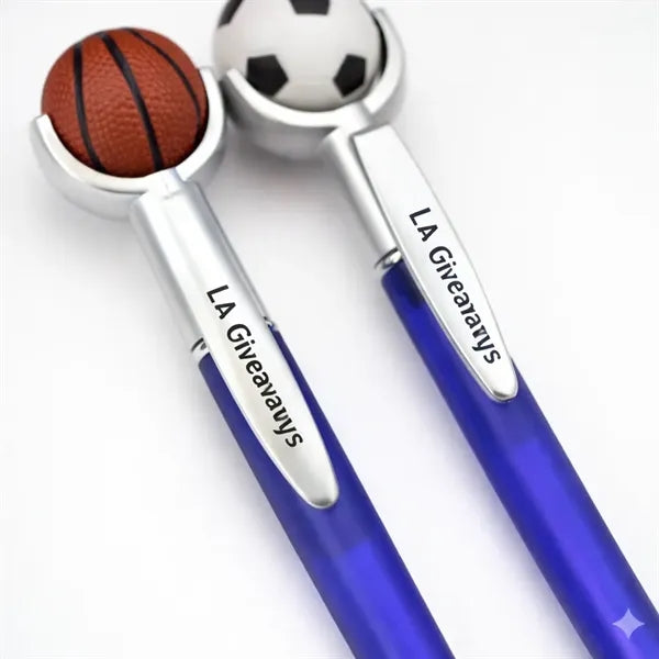 Ballpoint Custom logo Basketball Shape Topper Pens