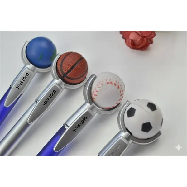 Ballpoint Custom logo Basketball Shape Topper Pens