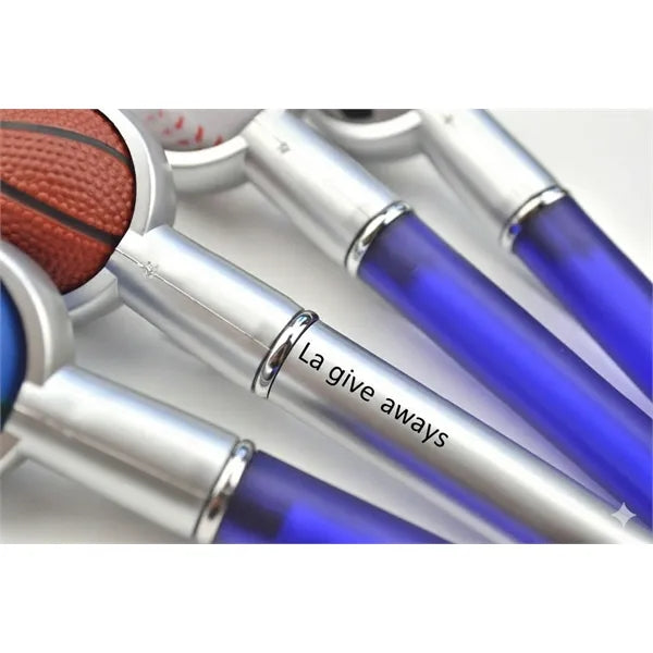 Ballpoint Custom logo Basketball Shape Topper Pens