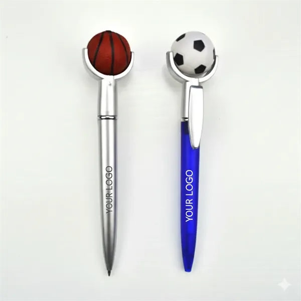 Ballpoint Custom logo Basketball Shape Topper Pens