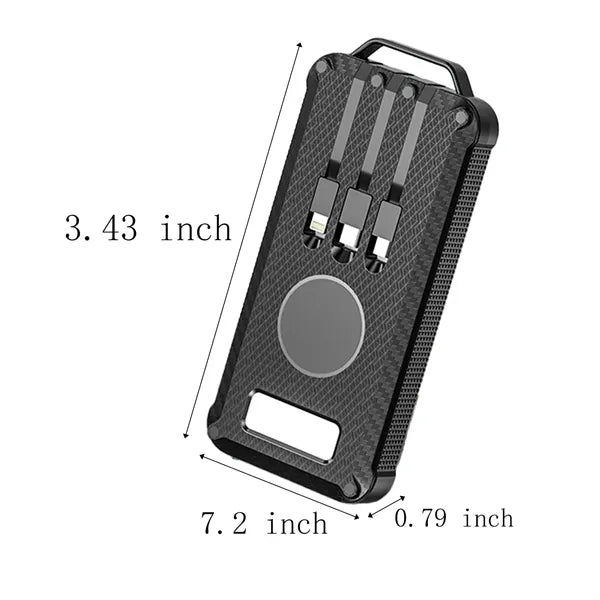 Solar Power Bank 20000mAh Wireless Charger USBC Portable