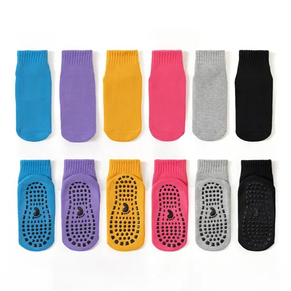 Cotton Anti-Slip Grip Sock for Indoor Fitness & Warmth