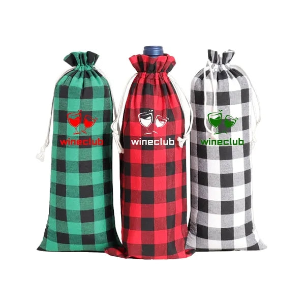 Burlap Wine Bottle Bag With Drawstring