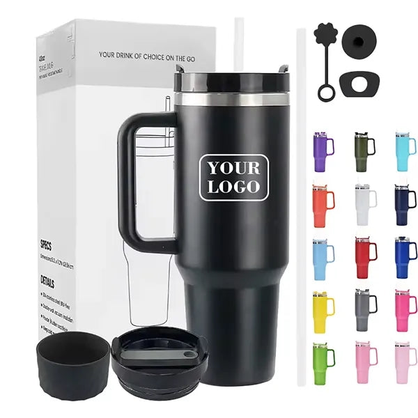 40oz Stainless Steel Vacuum Tumbler With Handle