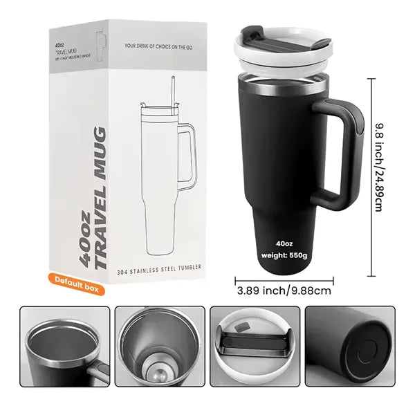 40oz Stainless Steel Vacuum Tumbler With Handle