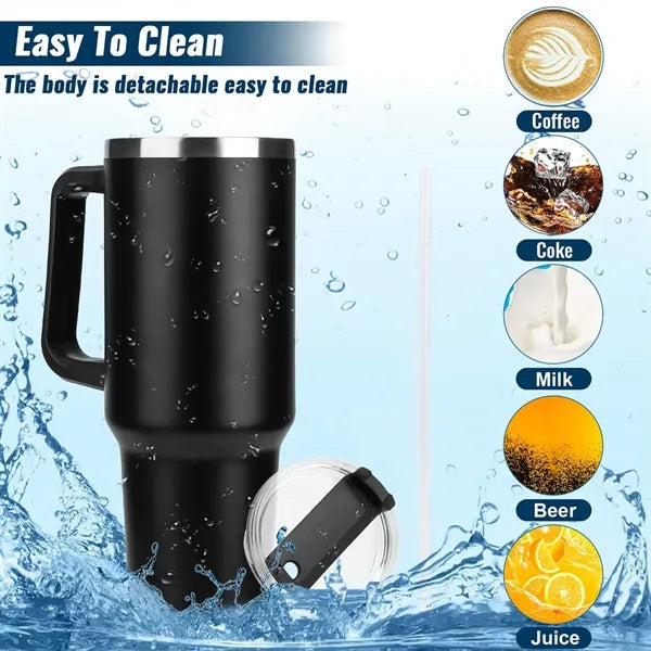 40oz Stainless Steel Vacuum Tumbler With Handle