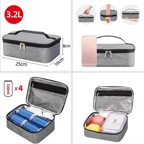 Mini Lunch Box Insulated Bag for Men Women