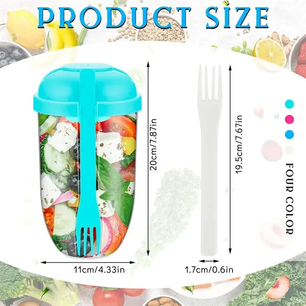 34oz Salad Cup With Fork