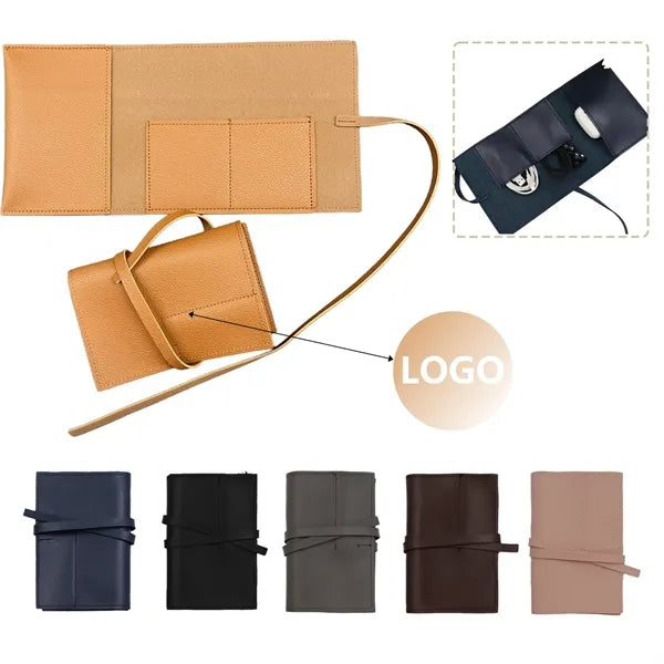 Vintage PU Leather Electronic Travel Organizer Case