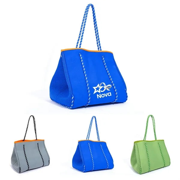 Neoprene Multipurpose Beach Bag Tote with Inner Pocket