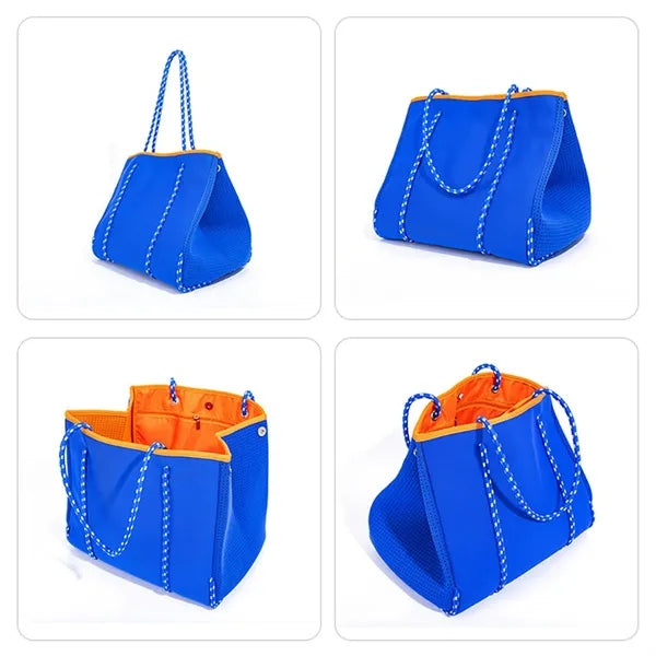 Neoprene Multipurpose Beach Bag Tote with Inner Pocket