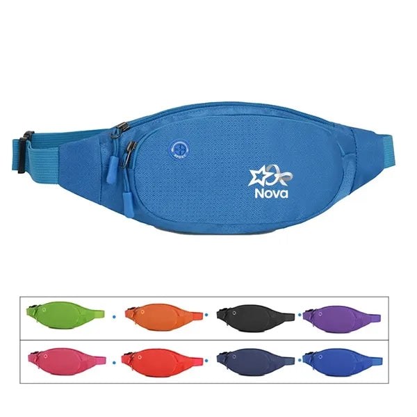 Large Crossbody Fanny Pack with 3-Zipper Pockets