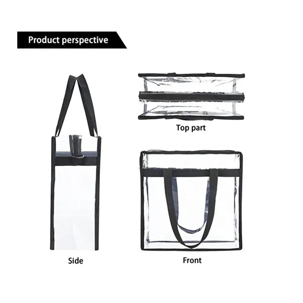 PVC Crossbody Transparent Shoulder Bag with Zip Closure