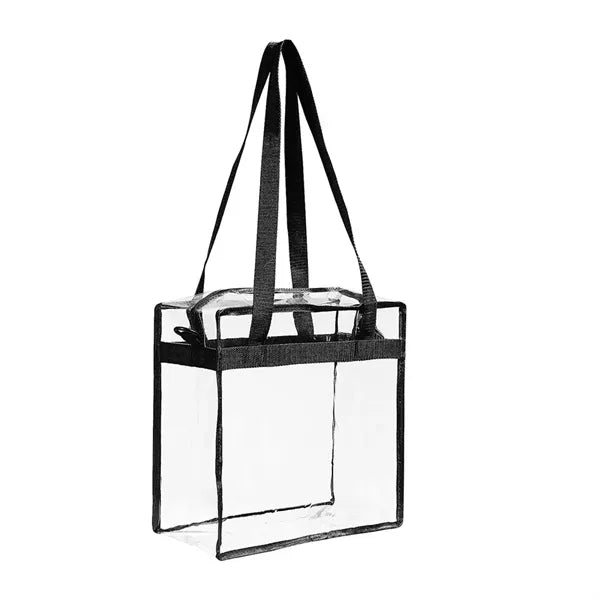 PVC Crossbody Transparent Shoulder Bag with Zip Closure