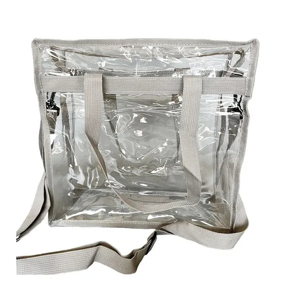 PVC Crossbody Transparent Shoulder Bag with Zip Closure