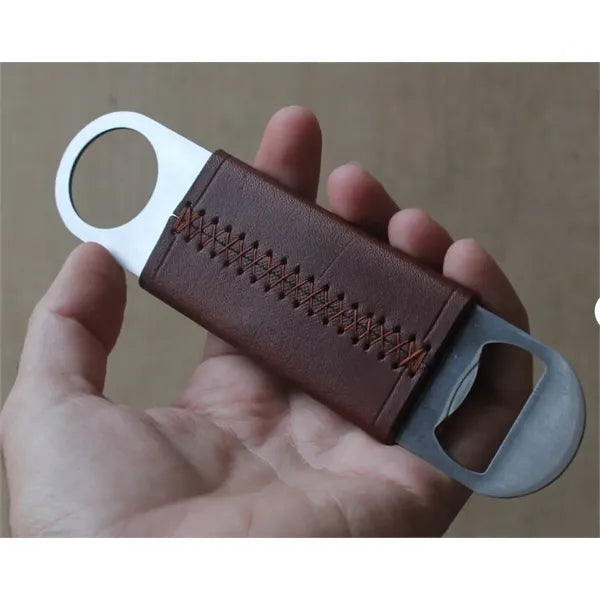 Viera Bottle Opener with Leather Wrap