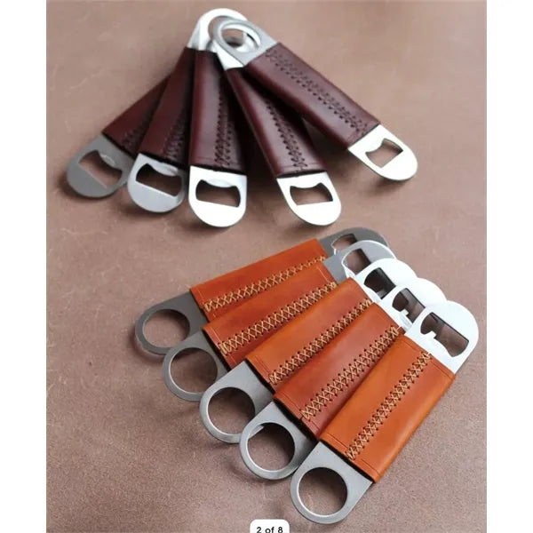 Viera Bottle Opener with Leather Wrap