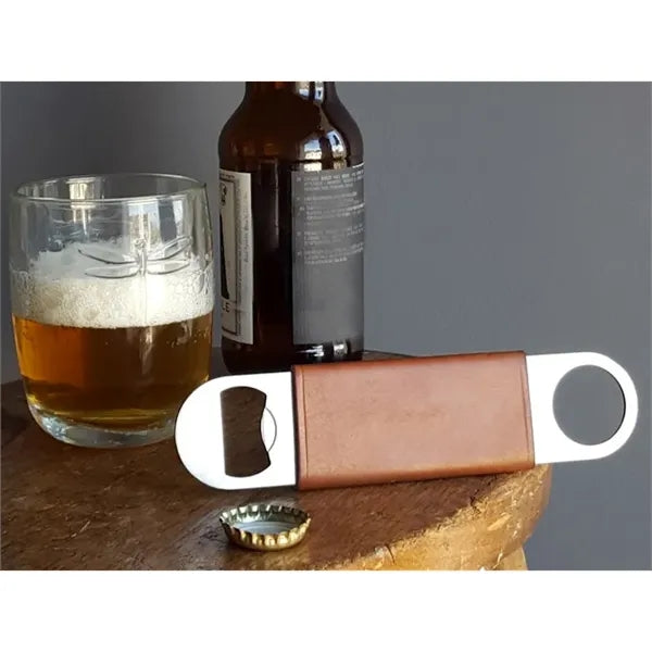 Viera Bottle Opener with Leather Wrap