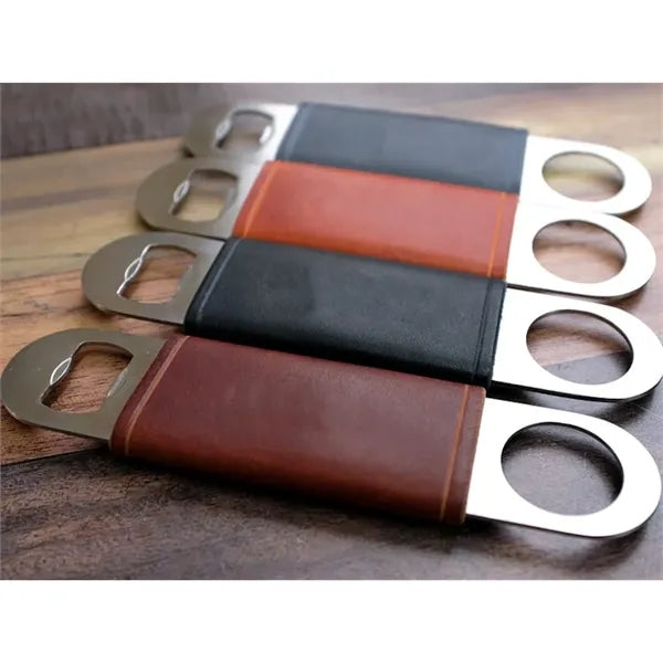 Viera Bottle Opener with Leather Wrap
