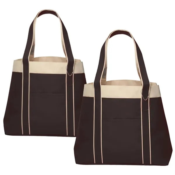 Two-Tone Wide Gusset Tote Bag