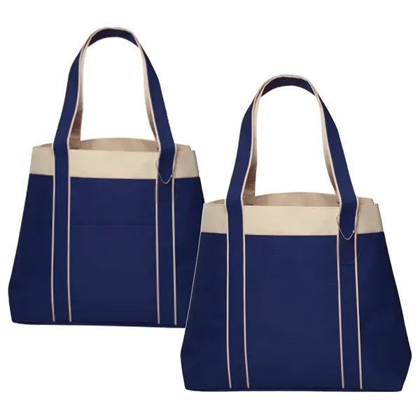Two-Tone Wide Gusset Tote Bag