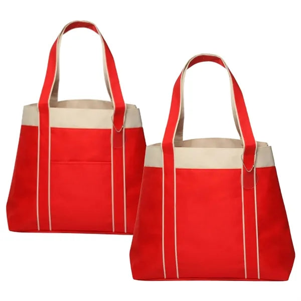 Two-Tone Wide Gusset Tote Bag