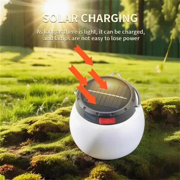 Solar Lantern Portable Rechargeable Camping Emergency Light