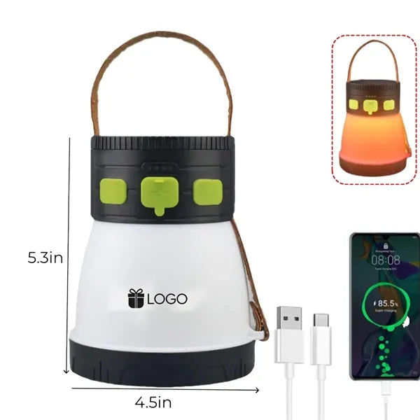 Solar Lantern Power Bank 7500mAh RGB Rechargeable Outdoor