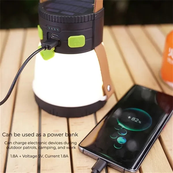 Solar Lantern Power Bank 7500mAh RGB Rechargeable Outdoor