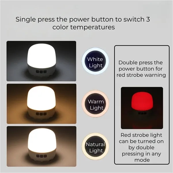 Camping Night Light Rechargeable Magnetic Dimmable
