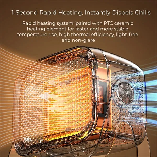 1200W Desktop Space Heater Wall Mountable Fast Heating