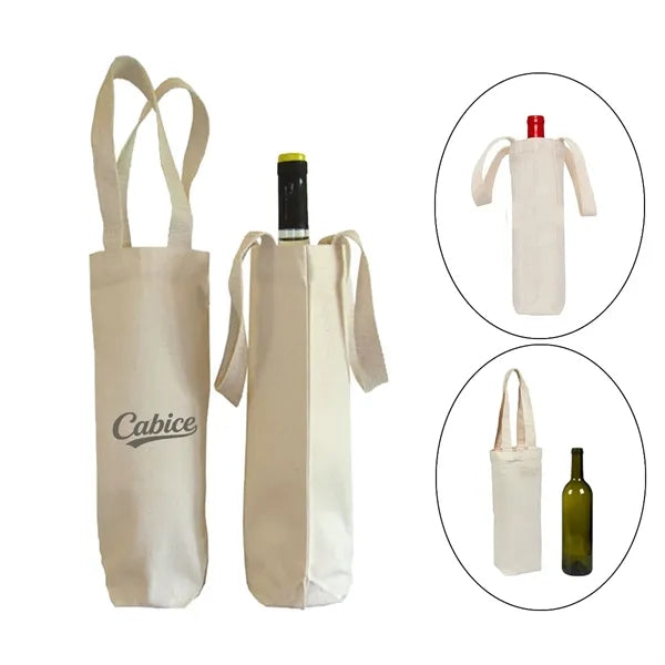 10 Oz Cotton Canvas Wine Tote Bag