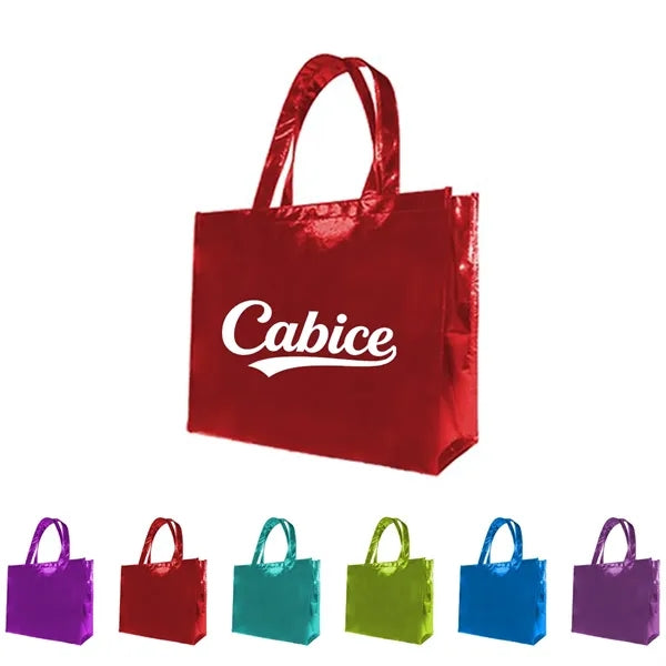 Glossy Metallic Non-Woven Tote Bag