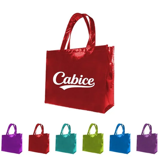 Glossy Metallic Non-Woven Tote Bag