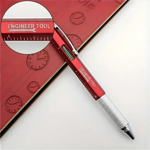 Hex-Tech 6-in-1 Multifunction Metal Utility Stylus Pen