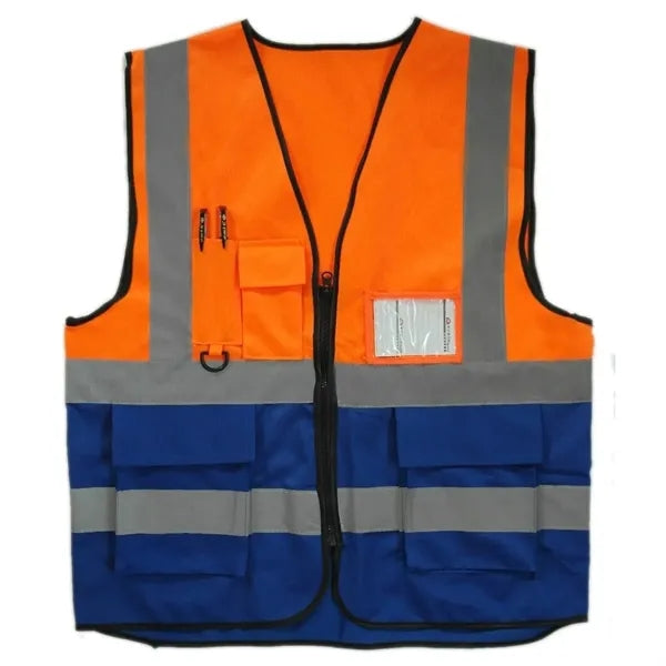 Zipper Closure Reflective Safety Vest With Pocket