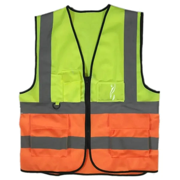 Zipper Closure Reflective Safety Vest With Pocket