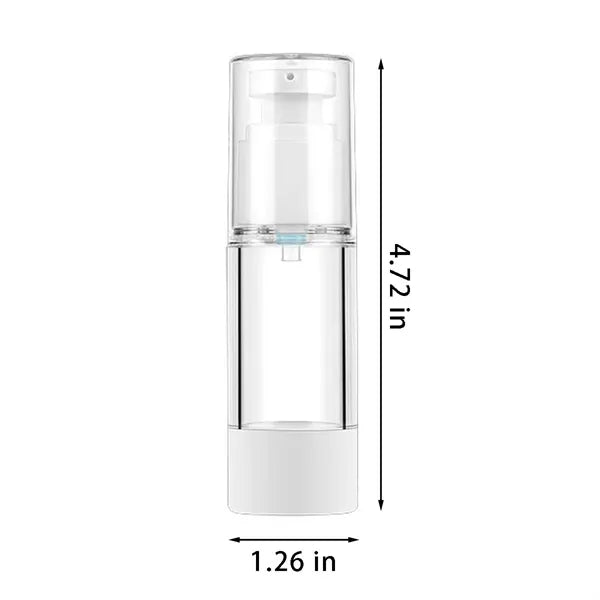 Toiletries 1 oz refillable airless pump travel bottles