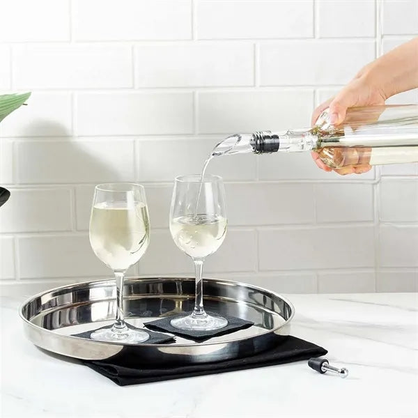 Stainless steel wine bottle cooler stick with stopper