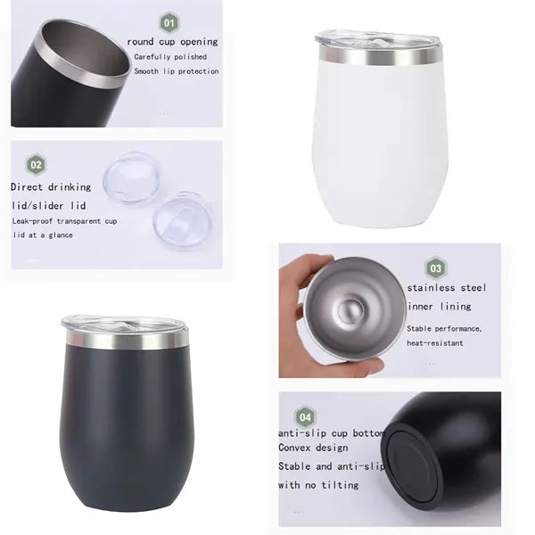 12 oz Vacuum Insulated Wine Tumbler