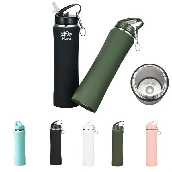 20oz Stainless Steel Small Waist Straw Thermos