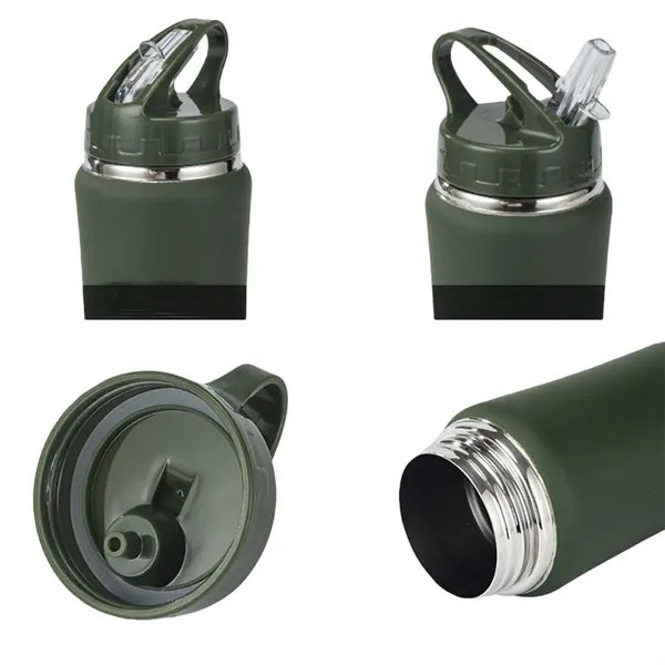 20oz Stainless Steel Small Waist Straw Thermos