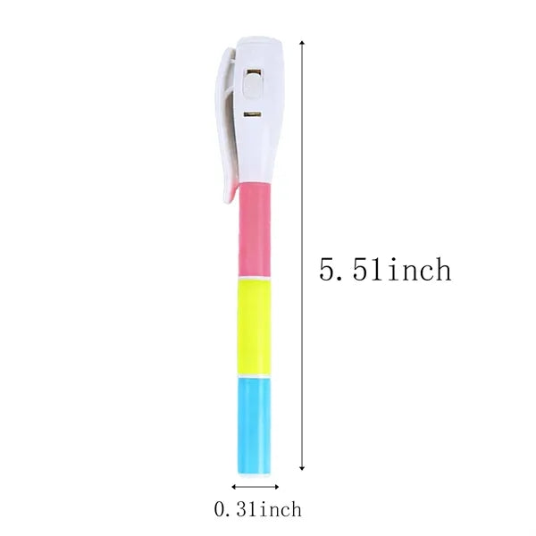Invisible Ink UV Marker Purple Light Spy Pen Gift